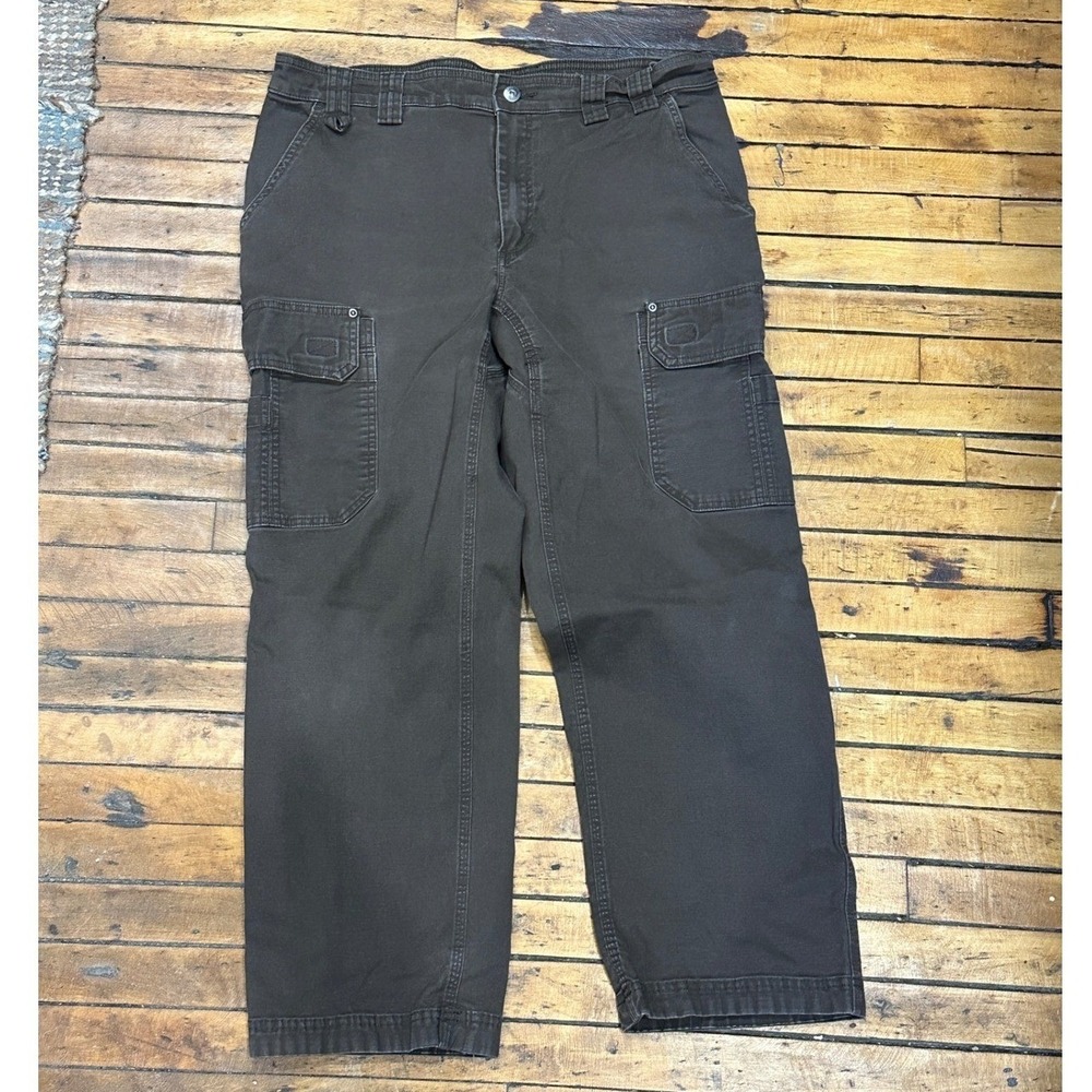 Duluth Trading Co Flex Fire Hose Cargo Pants Bundle Mens 37x30 Khaki Brown 2pk - Picture 6 of 8